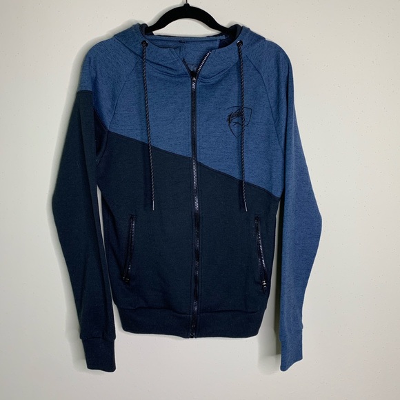 Alphalete Other - alphalete black and blue zip up hoodie size small